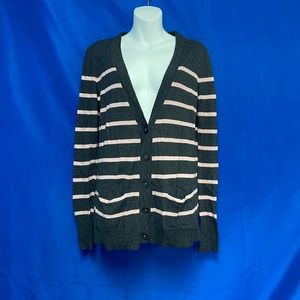 LOFT by Ann Taylor Women’s V-neck Stripe Cardigan (2524)